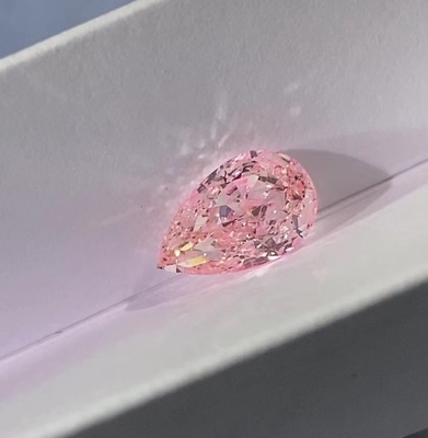 VS1 Gruszka Kształt Lab Grown Różowe Diamenty Biżuteria Ozdoby