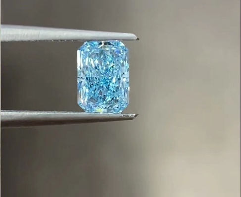 Sky Blue Fancy Intense Blue Lab Grown 2ct CVD Diamond Radiant Cut Cena hurtowa