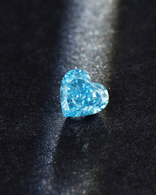 IGI 1-1.99 Carat Blue Loose Heart Diamond Man Made Prawdziwe diamenty