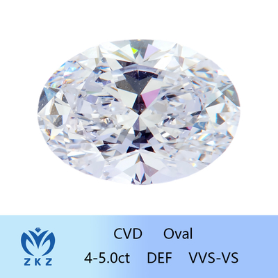 Syntetyczny bezbarwny 4-5ct CVD Laboratory Grown Oval Diamond 10 Twardość Mohs