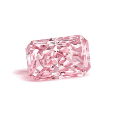 1.13ct Fancy Light Pink Radiant Shape Laboratory Stworzony Diamentowy Materiał Węglowy VVS z Certyfikatem IGI
