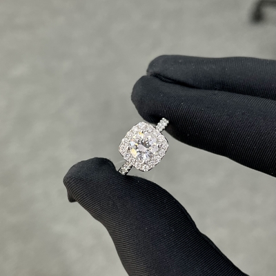 1.008ct Okrągły D/E VVS CVD Biały Pierścień Diamentowy Laboratoryjne Pierścienie Diamentowe z Certyfikatem IGI