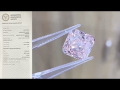 Lab Created Colored Diamonds poduszka luzem w diamenty o fantazyjnym intensywnym różu