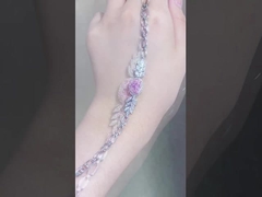 Rękawica diamentowa Diamenty uprawiane Produkcja biżuterii Różowa Rękawica diamentowa Owalny kształt