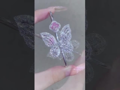 Czterolistna koniczka lilia cięcia LV cięcia motyla produkt luźne laboratorium stworzone diamenty Produkcja biżuterii