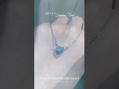 Diamentowy wisiorek naszyjnik ustawienie wisiorek zaręczyny biżuteria laboratorium stworzone kolorowe diamenty