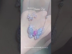 Laboratorium Diament biżuteria Diament wisiorek naszyjnik biżuteria wartość projektowania produkt motyl produkt