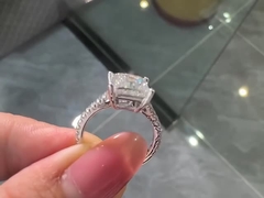 Lab Made Diamenty Biżuteria Księżniczka Lab Grown Diamenty Biżuteria Diamenty Pierścienie Stud kolczyki