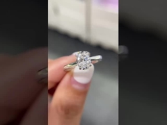 Biały Diamentowy Pierścień Owalny Diamentowy Pierścień Zaręczynowy Pierścień Ślubny Pierścień Diamentowy