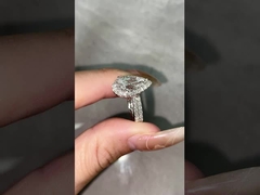 Podwójne Paski Diamentowy Pierścień Pierścień Diamentowy Pierścień zaręczynowy Pierścień ślubny Pierścień diamentowy w laboratorium