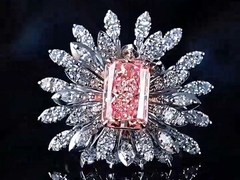Luxury Jewelry Design Pink Lab Grown Diamond Ring Dla Kobiet
