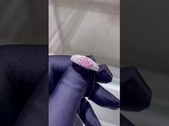 Marquise Lab wyhodowane diamenty biżuteria Pink CVD Diament Pierścień 18k Biały złoto przeszedł test
